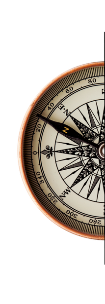 Graphic of half a compass