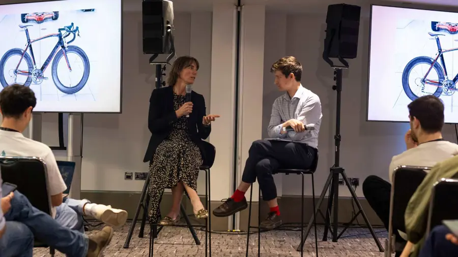 Caroline Hargrove CBE and Tom Milton speaking at the ARIA Summit 2025